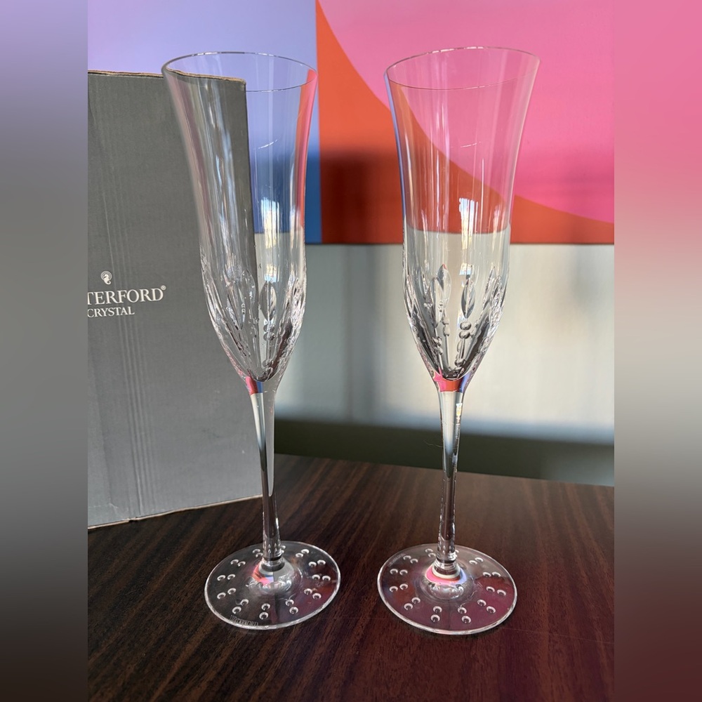 Waterford Crystal Ballet Blossom Toasting Flutes Set of 2
